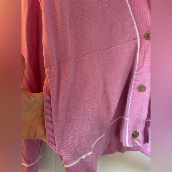 Athleta lightweight merino wool lyocel button up cardigan with pockets sz M - Picture 8 of 9